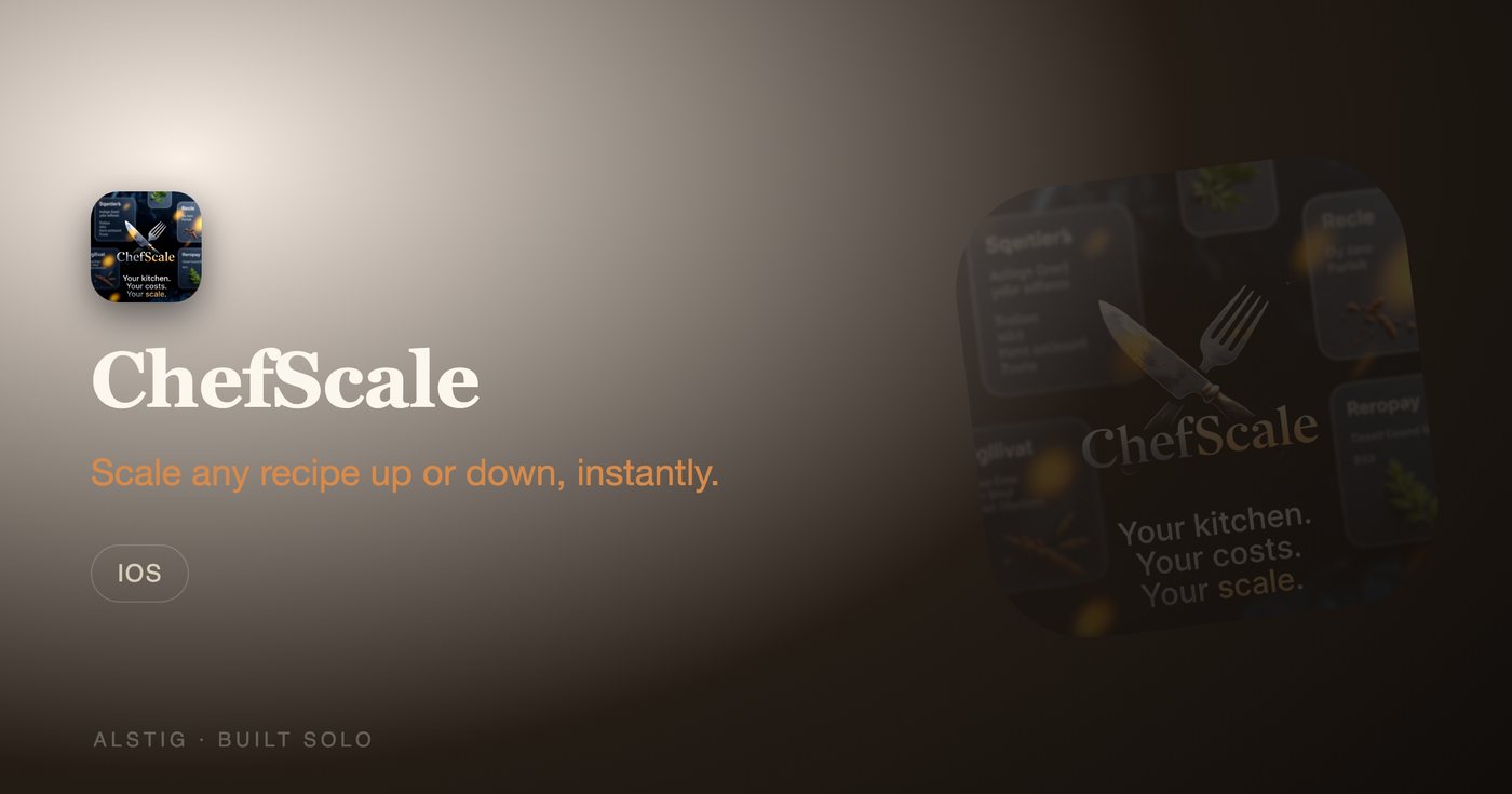 ChefScale — scale any recipe up or down, with recipe OCR
