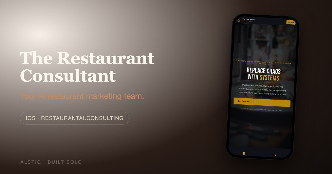The Restaurant Consultant — your AI restaurant marketing team